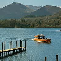 Buy canvas prints of Lady Derwentwater sailing in to Keswick by graham young