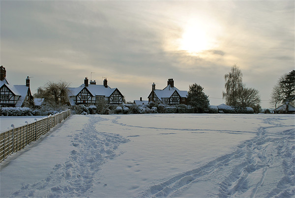 Rothschild Houses in the Snow Picture Board by graham young