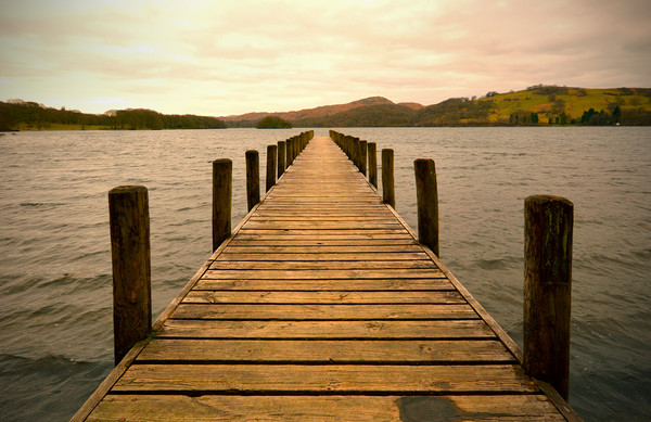 Jetty on Coniston Water Picture Board by graham young