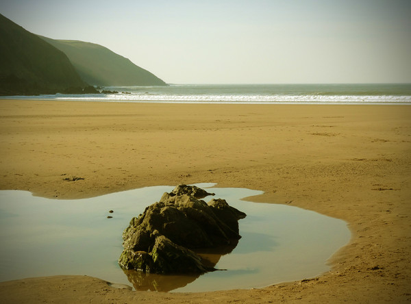 Rock Pool on Putsborough Beach Picture Board by graham young