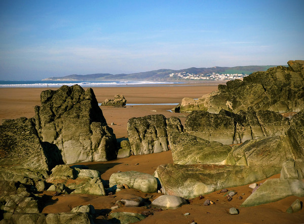 Woolacombe from Putsborough Beach Picture Board by graham young