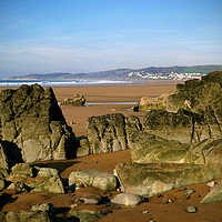 Buy canvas prints of Woolacombe from Putsborough Beach by graham young