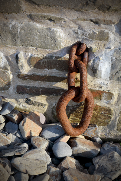 Old Mooring Chain Picture Board by graham young