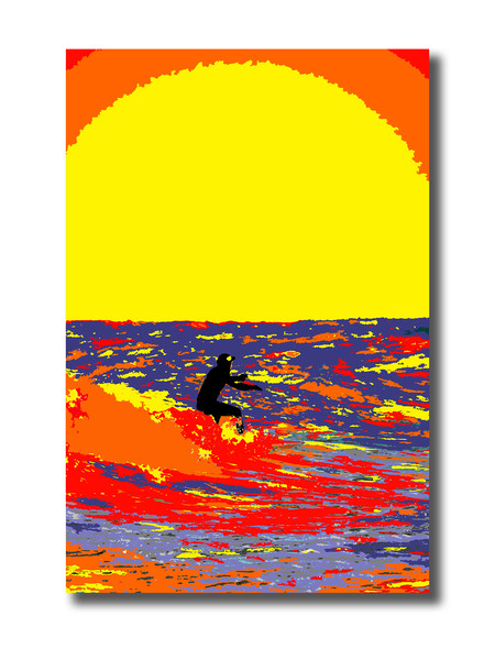 Rainbow Surfer 2 Picture Board by graham young
