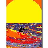 Buy canvas prints of Rainbow Surfer 2 by graham young