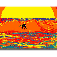 Buy canvas prints of Rainbow Surfer 3 by graham young