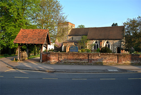 St Lawrence Church, Abbots Langley Picture Board by graham young