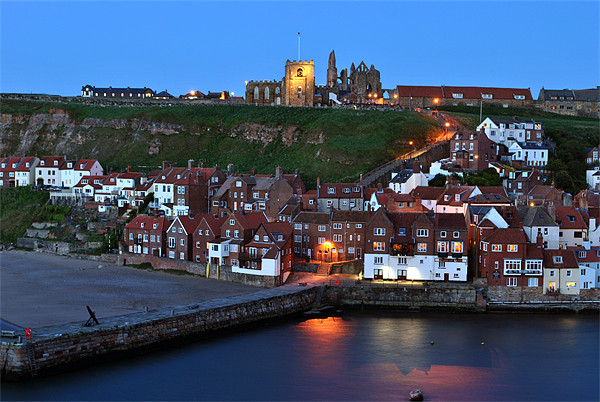 East Cliff, Whitby at Dusk Picture Board by graham young