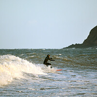Buy canvas prints of Surfing at Lynmouth by graham young