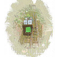 Buy canvas prints of The Lynton and Lynmouth Cliff Railway  by graham young