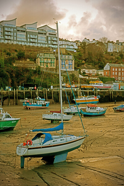 Ifracombe harbour at low tide  Picture Board by graham young