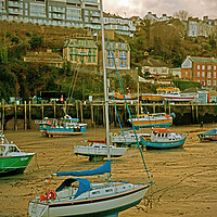 Buy canvas prints of Ifracombe harbour at low tide  by graham young