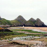 Buy canvas prints of Three Cliffs Bay - Gower by Steve Strong