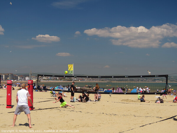 Beach Volleyball Picture Board by Nicola Clark