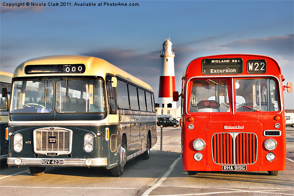 Vintage Buses Picture Board by Nicola Clark