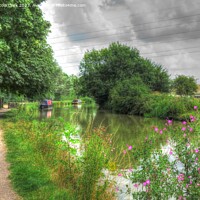 Buy canvas prints of Serenity on the K A Canal by Nicola Clark