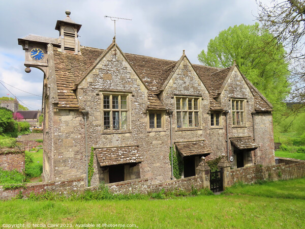 The Majestic Old Wiltshire Almshouses Picture Board by Nicola Clark