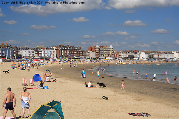 Weymouth Beach in Summer Picture Board by Nicola Clark