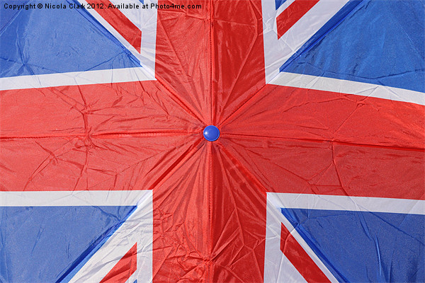 Union Jack Umbrella Picture Board by Nicola Clark