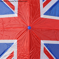 Buy canvas prints of Union Jack Umbrella by Nicola Clark
