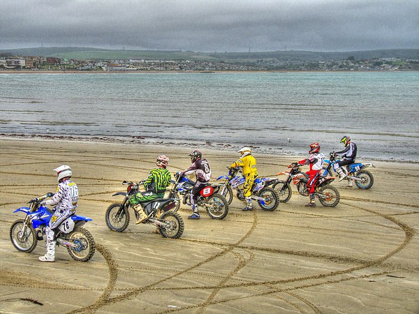 Motocross On The Beach Picture Board by Nicola Clark