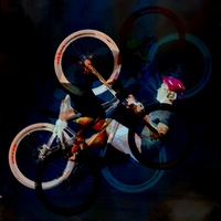 Buy canvas prints of The Cyclist by Nicola Clark