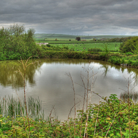 Buy canvas prints of Countryside Lake by Nicola Clark