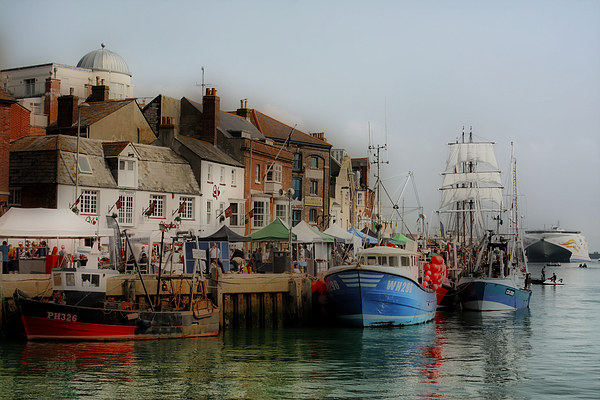 Weymouth Old Harbour Picture Board by Nicola Clark