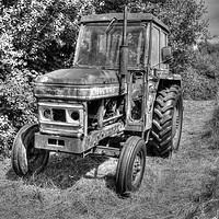 Buy canvas prints of Leyland Farm Tractor by Nicola Clark