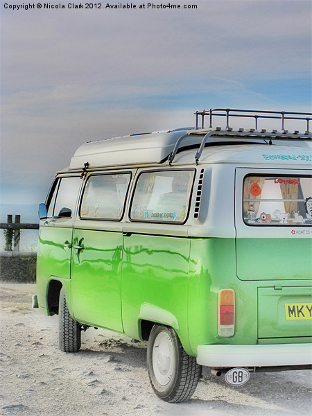 Classic VW Campervan Picture Board by Nicola Clark