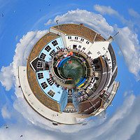 Buy canvas prints of Weymouth Little Planet by Nicola Clark