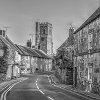 Buy canvas prints of Abbotsbury in Black and White by Nicola Clark
