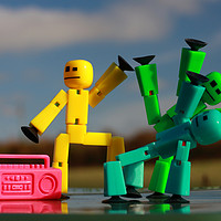 Buy canvas prints of Dancing StikBots The Ultimate Fun by Nicola Clark
