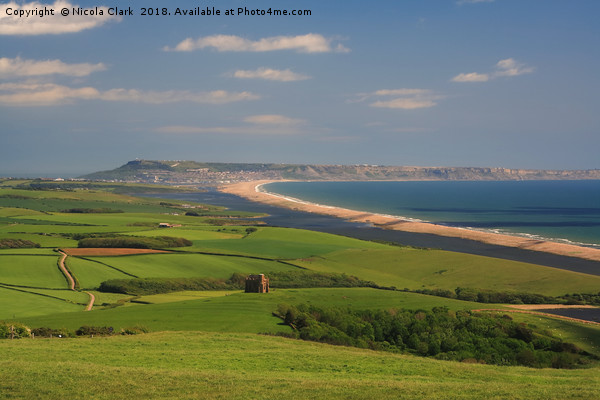 Portland and Chesil Beach Picture Board by Nicola Clark