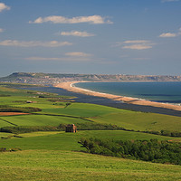 Buy canvas prints of Portland and Chesil Beach by Nicola Clark