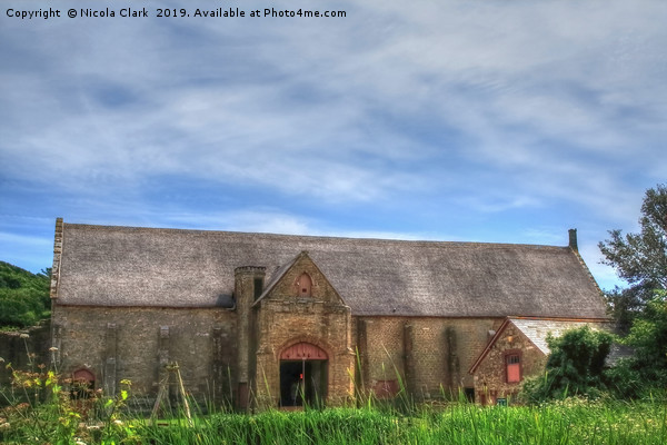 The Great Barn Abbotsbury Picture Board by Nicola Clark