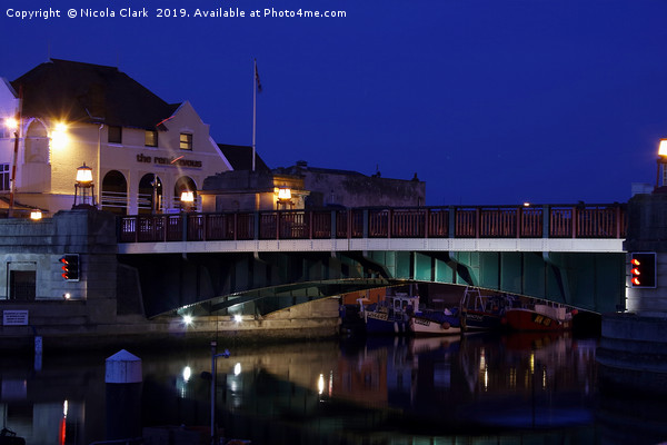 The Bridge At Night Picture Board by Nicola Clark