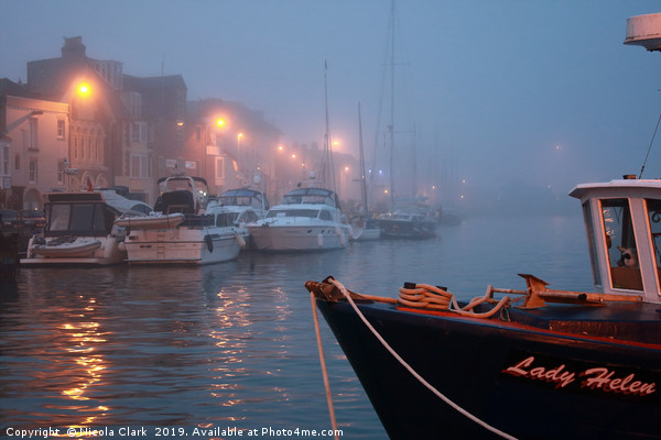 Boats In The Fog Picture Board by Nicola Clark