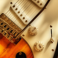 Buy canvas prints of Electric Fender Guitar by Nicola Clark