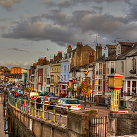 Buy canvas prints of Radiant Sunset on Weymouth Harbour by Nicola Clark