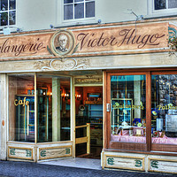 Buy canvas prints of The Ornate Facade of Boulangerie Victor Hugo by Nicola Clark
