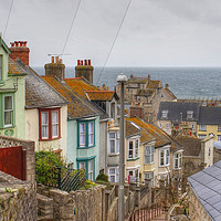 Buy canvas prints of Terrace By The Sea by Nicola Clark