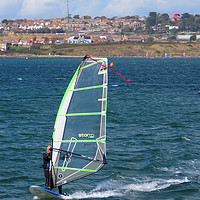 Buy canvas prints of The Windsurfer by Nicola Clark