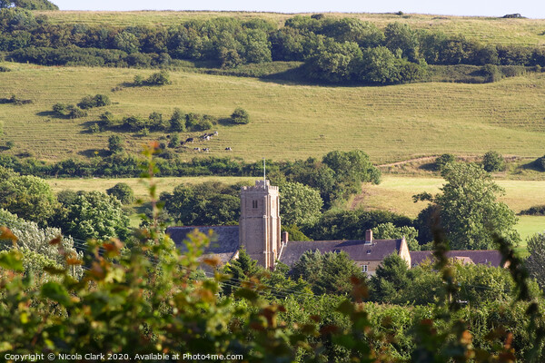 English Country Church Picture Board by Nicola Clark