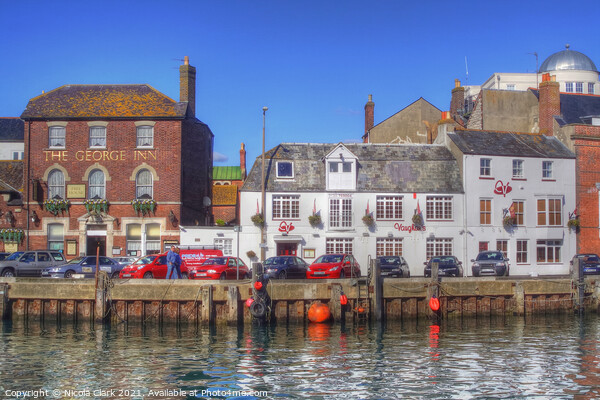 Serenity on Weymouth Harbour Picture Board by Nicola Clark