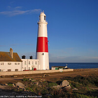 Buy canvas prints of Serene Dorset Lighthouse by Nicola Clark