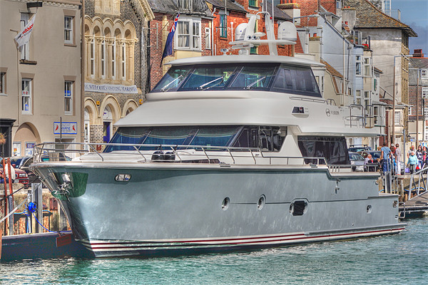 Luxury Motor Yacht Picture Board by Nicola Clark