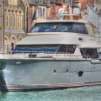 Buy canvas prints of Luxury Motor Yacht by Nicola Clark
