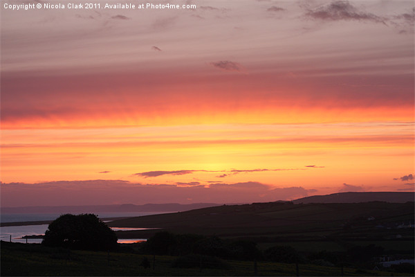 Twilight Over Dorset Picture Board by Nicola Clark