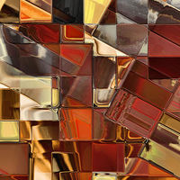 Buy canvas prints of Mosaic Abstract (Copper/Brown) by Nicola Hawkes